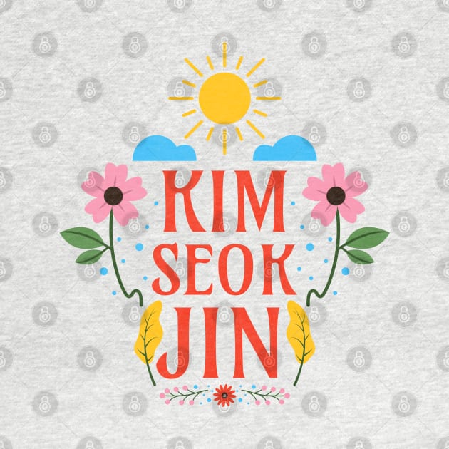 Kim Seokjin - Floral BTS Army Member Jin Kim Seok-jin - Sunny Spring by Millusti